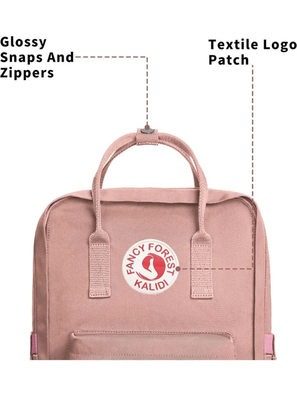 Stylish Pink Casual Laptop Backpack for Travel, College, Hiking & Gym - 15